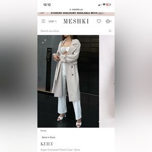 Meshki oversized trench coat
